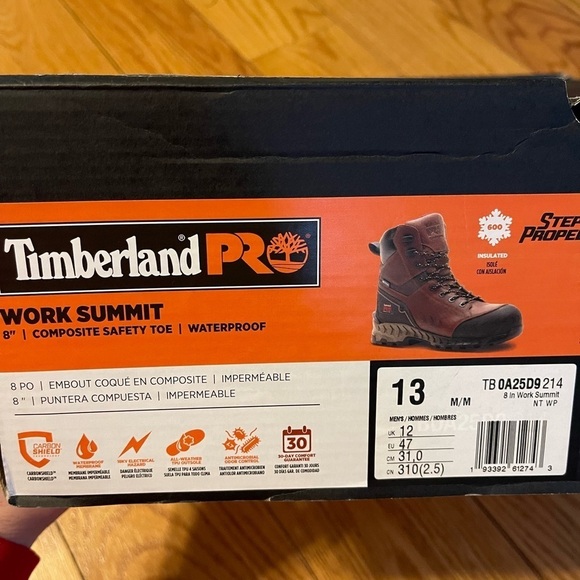 Timberland Pro Work Summit 8” Men’s 13 New composite safety toe step propel - Picture 6 of 6
